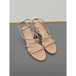 Cole Haan Women's Addie Strappy Sandals Heeled Size 10.5 Brush/Nude Leather (S1)